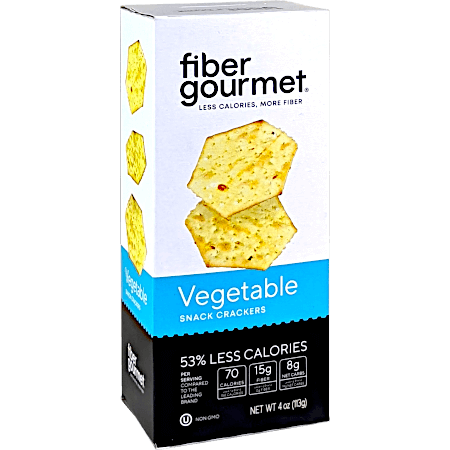 Fiber Gourmet Hexagon Snack Crackers - Vegetable